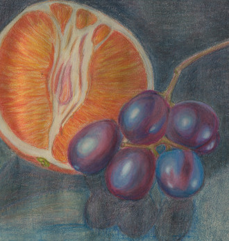 Orange and Grapes